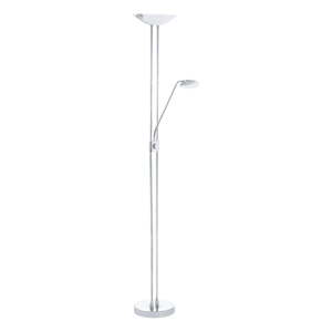 LED stojacia lampa v striebornej farbe so skleneným tienidlom (výška  180 cm) BAYA LED – EGLO