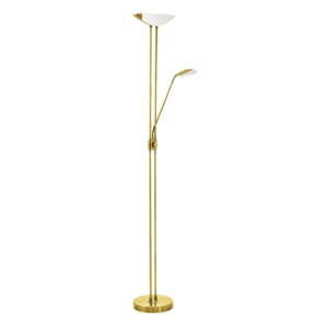 LED stojacia lampa v zlatej farbe so skleneným tienidlom (výška  180 cm) BAYA LED – EGLO