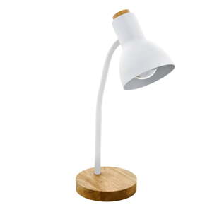 Biela/v prírodnej farbe stolová lampa s kovovým tienidlom (výška  49 cm) VERADAL – EGLO