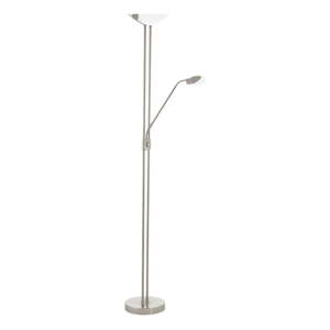 Sivá LED stojacia lampa so skleneným tienidlom (výška  180 cm) BAYA LED – EGLO