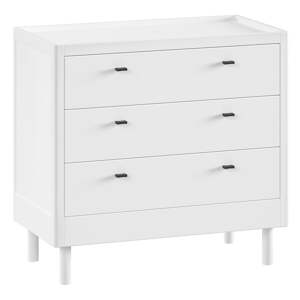 Biela detská komoda z bukového dreva 100x95x55 cm Forrest – Vipack