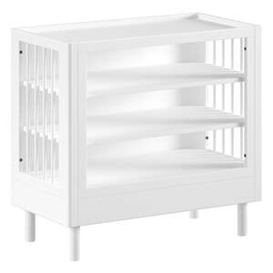 Biela detská komoda z bukového dreva s prebaľovacím pultom 100x79x55 cm Forrest – Vipack