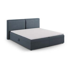 Modrá boxspring posteľ s úložným priestorom 140x200 cm Arendal – Cosmopolitan Design