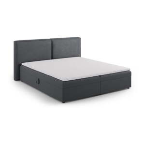 Tmavosivá boxspring posteľ s úložným priestorom 160x200 cm Arendal – Cosmopolitan Design
