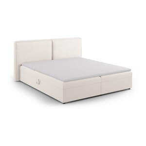 Krémová boxspring posteľ s úložným priestorom 140x200 cm Arendal – Cosmopolitan Design