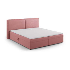Ružová boxspring posteľ s úložným priestorom 160x200 cm Arendal – Cosmopolitan Design