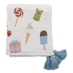Biela detská deka 130x160 cm Sweets – Bloomingville Mini