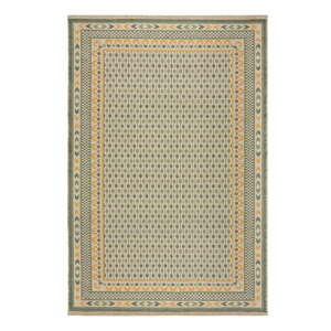 Zelený koberec s prímesou juty 200x290 cm Mara Jute Border – Flair Rugs