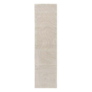 Krémový ručne tkaný vlnený behúň 60x230 cm Mesmerise Natural – Flair Rugs