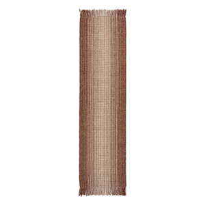 Červený obojstranný ručne tkaný behúň s prímesou juty 60x230 cm Jute Ombre Red – Flair Rugs