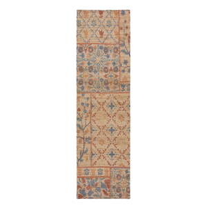 Ručne tkaný behúň s prímesou juty v prírodnej farbe 60x230 cm Taylor Patchwork – Flair Rugs