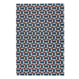 Modrý koberec 120x170 cm Lennox Geometric – Flair Rugs