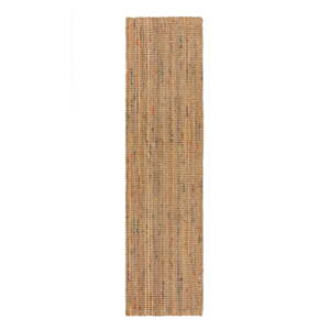 Ručne tkaný jutový behúň v prírodnej farbe 60x230 cm Jute Boucle Multi - Flair Rugs