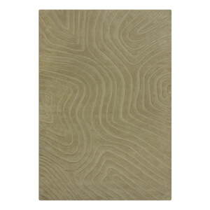 Kaki ručne tkaný vlnený koberec 200x290 cm Mesmerise Sage – Flair Rugs