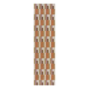 Behúň v oranžovo-prírodnej farbe 60x230 cm Riley Block Geo – Flair Rugs