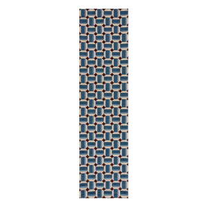 Modrý behúň 60x230 cm Lennox Geometric – Flair Rugs
