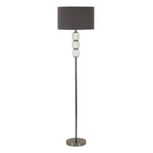 Sivá stojacia lampa s textilným tienidlom (výška  163 cm) Bright – Mauro Ferretti
