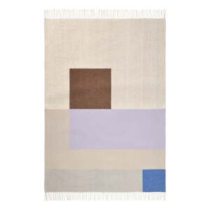 Deka v levanduľovej farbe/béžová 125x190 cm Brick – Mette Ditmer Denmark