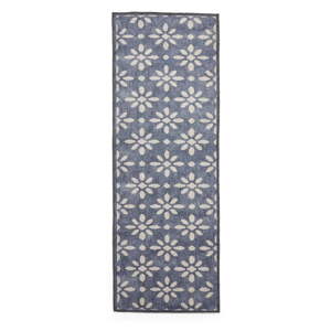 Tmavomodrý prateľný behúň 61x170 cm Coral Blue – Think Rugs