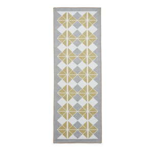 Žlto-sivý prateľný behúň 61x170 cm Victoria Yellow – Think Rugs