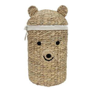 Detský kôš na hračky z vodného hyacintu v prírodnej farbe ø 30x56 cm Bear – Compactor