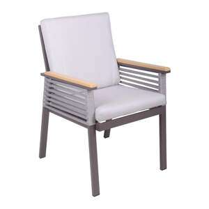 Svetlosivé kovové záhradné kreslo Denia – Garden Pleasure