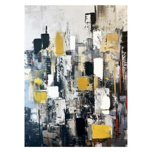 Obraz s ručne maľovanými prvkami 70x100 cm Cityscape – Styler