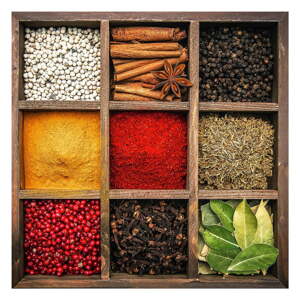 Sklenený obraz 30x30 cm Spices Box – Styler