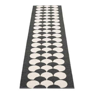 Čierno-krémový vnútorný a vonkajší behúň 70x250 cm Poppy Black Vanilla – Pappelina