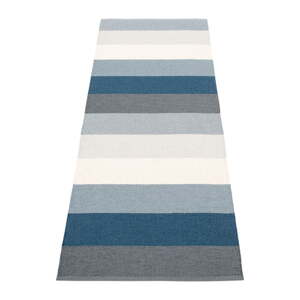 Modro-krémový vnútorný a vonkajší behúň 70x200 cm Molly Ocean Grey – Pappelina