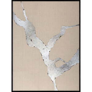 Ručne maľovaný obraz 90x120 cm Wild Horizon Silver – Malerifabrikken