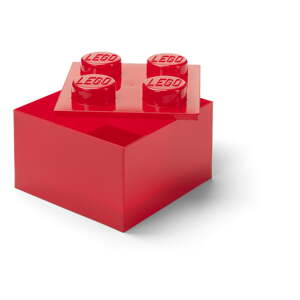 Červený plastový detský úložný box 25x25x18 cm – LEGO®