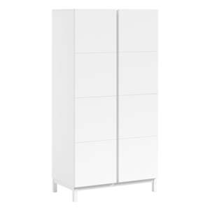 Biela detská šatníková skriňa 99x196x58 cm Eva – Vipack