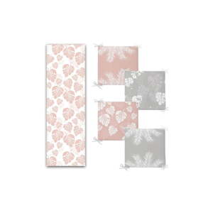 Súprava sedákov a behúňa 5 ks Tropical Leaves – Mila Home