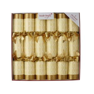 Vianočné crackery v súprave 6 ks Gold Damask – Robin Reed