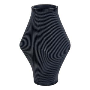 Tmavomodrá váza z polyresínu (výška  30 cm) Twisted Rib – PT LIVING