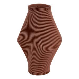 Hnedá váza z polyresínu (výška  30 cm) Twisted Rib – PT LIVING