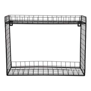 Čierna poschodová oceľová polica 40 cm Reja – PT LIVING