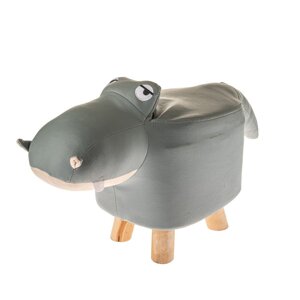 Sivá detská stolička Hippo – Dakls