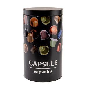 Čierna dóza na kávové kapsule Black3D – Dakls