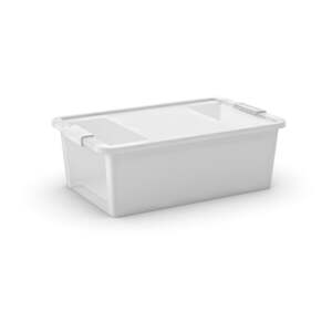 Biely plastový úložný box s vekom 55x35x19 cm Bi-Box M – KIS