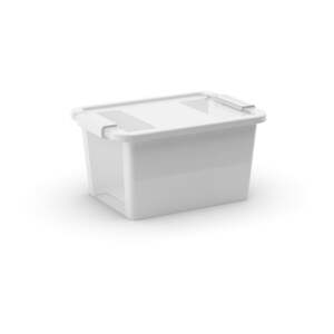 Biely plastový úložný box s vekom 36,5x26x19 cm Bi-Box S – KIS