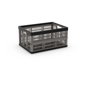 Sivý plastový úložný box 47,5x34,5x23,5 cm Folding Crate – KIS