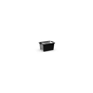 Čierny plastový úložný box s vekom 36,5x26x19 cm Bi-Box S – KIS