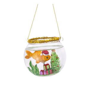 Sklenená ručne vyrobená vianočná guľa ø 8 cm Fish Bowl – Sass & Belle