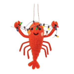 Textilná ručne vyrobená vianočná ozdoba 11 cm Lobster – Sass & Belle