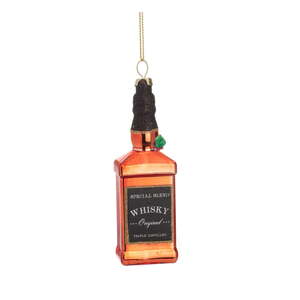 Sklenená ručne vyrobená vianočná ozdoba 12 cm Whisky Bottle – Sass & Belle