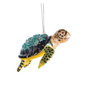 Ručne vyrobená vianočná ozdoba 4 cm Turtle – Sass & Belle