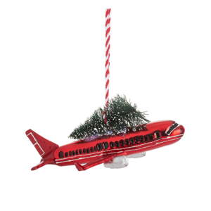 Ručne vyrobená vianočná ozdoba 5,5 cm Airplane – Sass & Belle