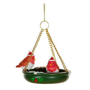 Ručne vyrobená vianočná ozdoba z polyresínu ø 7 cm Bird Bath – Sass & Belle